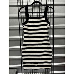 Juicy Couture Striped Embroidered Black & White Dress size XS